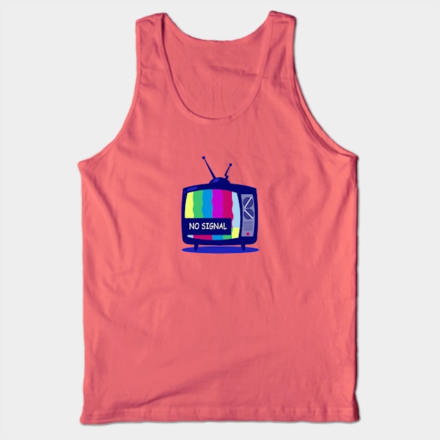 NO SIGNAL TV Tank Top by MAYRAREINART